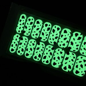 GLOW IN THE DARK COW Gel nail wrap kit