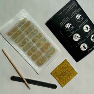GOLD MARBLE gel nail wrap kit