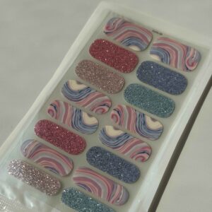 CANDY FLOSS GLITTER Gel nail wrap kit