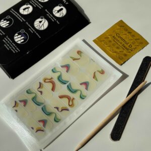 RAINBOW GLITTER Gel nail wrap kit