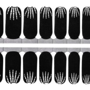 SKELETON GLOW IN THE DARK Gel nail wrap kit